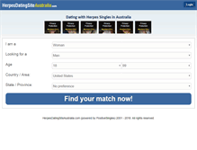 Tablet Screenshot of herpesdatingsiteaustralia.com